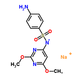 Sulfadiméthoxine sel de Sodium CAS 1037-50-9